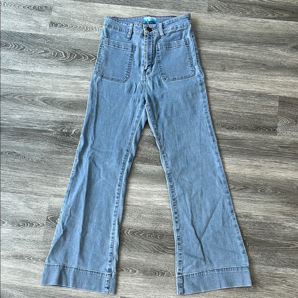 High-Waisted Blue Jeans